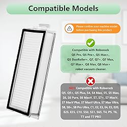 4 Pack Washable Filter For Roborock Q5 Pro Q5