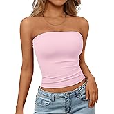 Trendy Queen Women's Strapless Bandeau Crop Top