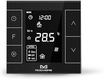 MCO Home Z Wave WaterElectrical Heating Smart Thermostat MH7H WH Black