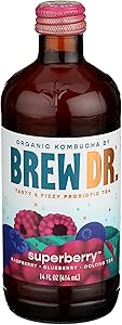 Brew Dr, Kombucha Superberry Organic, 14 Fl Oz