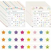 Sticker Chart for Kids 70 PCS Chore Chart for Kids with 2640 Star Stickers | Behavior Chart for Kids at Home,Incentive Chart for Classroom Reward Chart for Students,Star Chart for Multiple Kids Rainbow