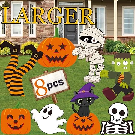 Amazon Com Funnlot Halloween Yard Stakes 8pcs Halloween Outdoor