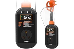 Hotrose RV Surge Protector 30 Amp with High/Low Voltage Protection, 10000 Joules 30 Amp RV Surge Protector Waterproof, Smart RV Circuit Analyzer w/LED Display, RV Adapter Plug for RV Camper