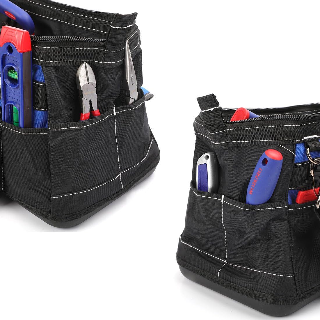 WORKPRO 16-inch Wide Mouth Tool Bag with Water Proof Molded Base - - 