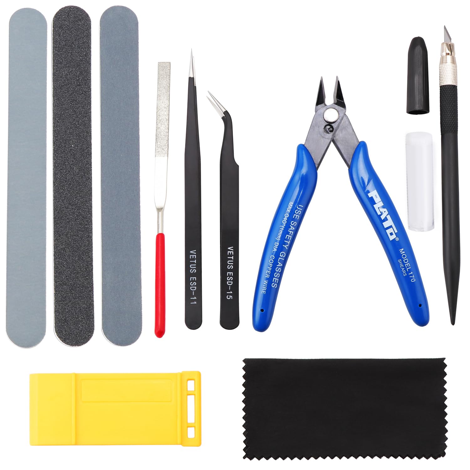 HSEAMALL 11PCS Gundam Model Tools Kit, Hobby Building Craft Set for Basic Model Building Repairing and Fixing