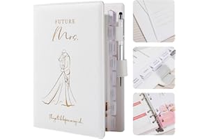AW BRIDAL Future Mrs Wedding Planning Book and Organizer with Calendar, Destination Wedding Planners, White Proposal Planner 