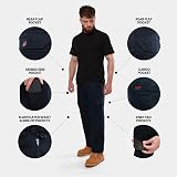 BKS Mens Combat Cargo Work Trousers 32W 31L Navy Black Knee Pad Pockets view 5