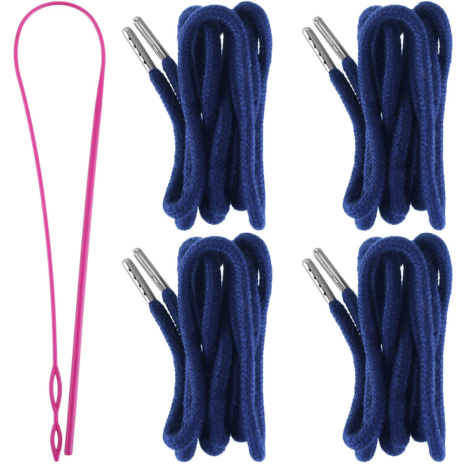 Photo 1 of Drawstring Cords Replacement Drawstrings with Easy Threader for Sweatpants Shorts Pants Jackets Coats (Navy Blue)