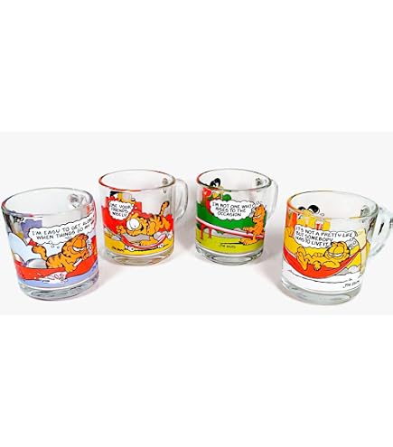 Amazon.com | McDonald Glass Garfield & Odie Coffee Mug 1978 Vintage  Collectible Jim Davis [Hammock]: Coffee Cups & Mugs