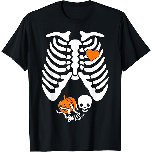 Sweat-shirt Halloween Grossesse "There's Skelly In My Belly" - Pour Future Maman - Squelette Et Cœur