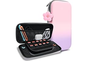 DLseego Storage Carrying Case for Nintendo Switch 2 2025 Accessories Set, 10 Game Card Slots Cute Protective, 1PC Flower Blos