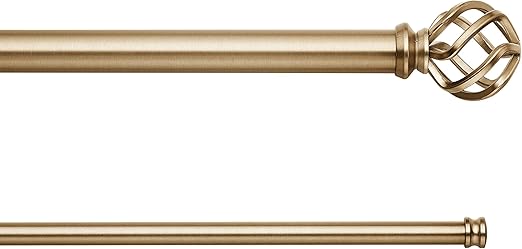 Amazon Com Mode Premium Collection Double Curtain Rod Set With