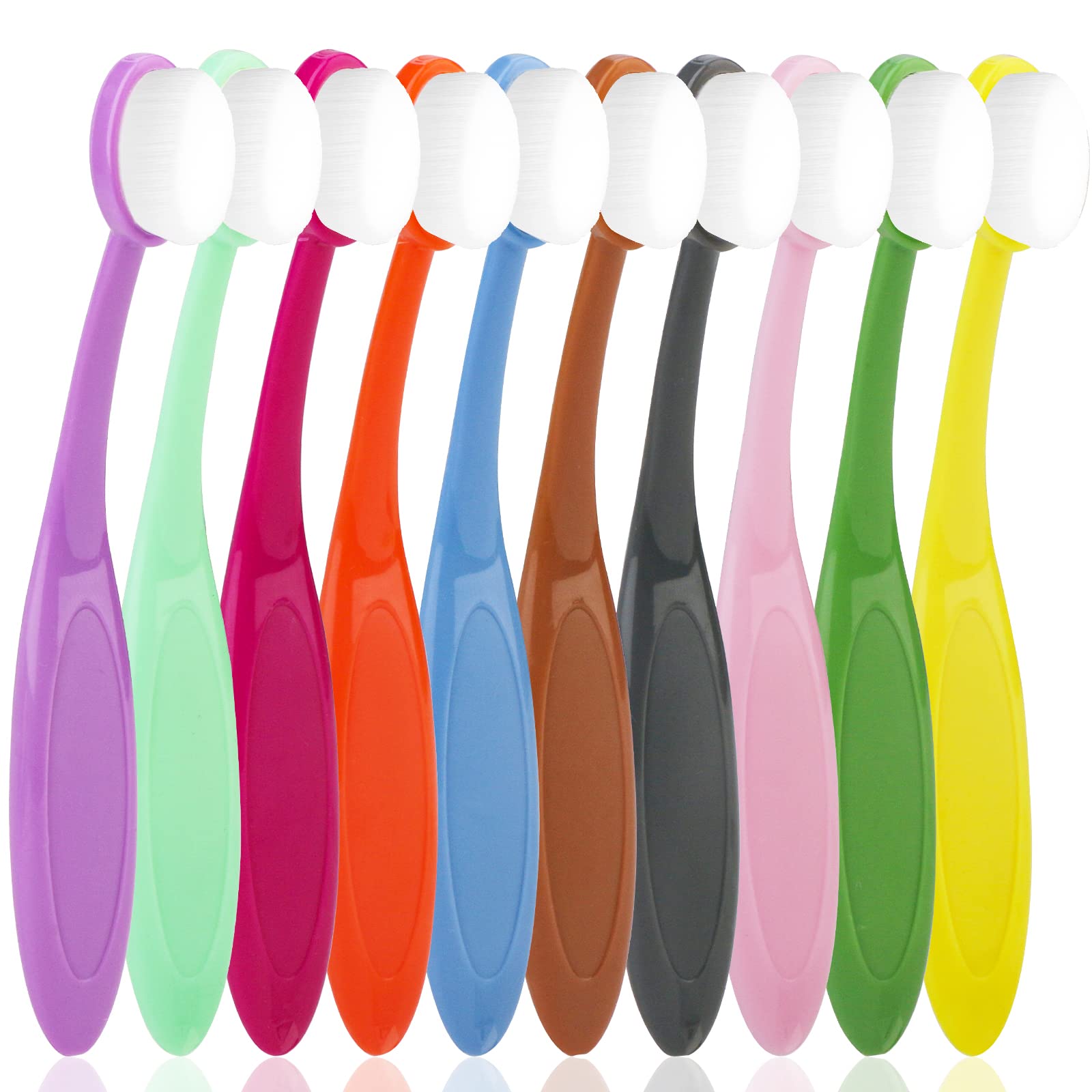Yoseng 10 Pack Colored Mini Ink Blending Brushes Blenders,Small Ink Blending Tool for Card Making,Craft Broad Application Assortment Paper Crafter Color Code Handle (Brush Head Size 0.5 Inches)