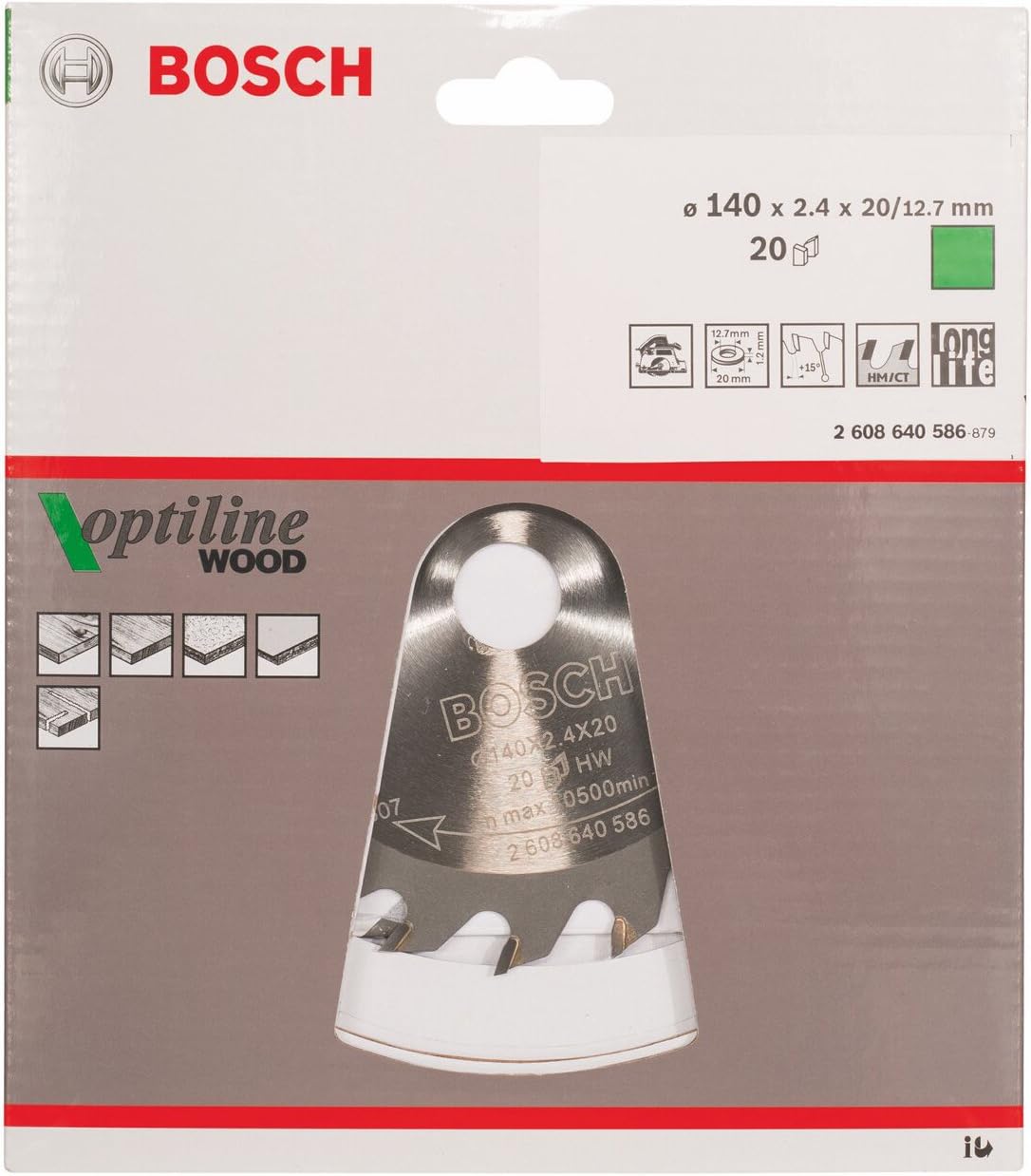 Bosch 1x PRO Wood Circular Saw Blade for Corded Hand-Held Circular Saws (for Softwood Hardwood, diameter mm - Image 3