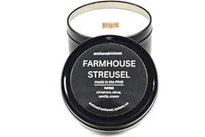 Anchored Northwest - Farmhouse Streusel Travel Tin Candle, 6oz, 35+ Hour Burn