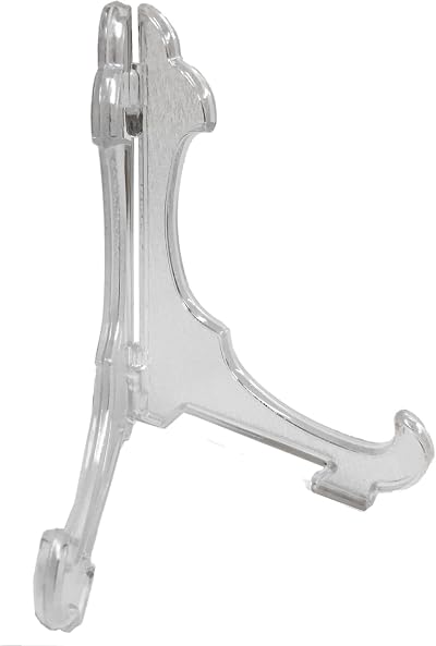 Bulk Hardware Plate Stands Assorted Sizes Clear Plastic Hinged Display Stand