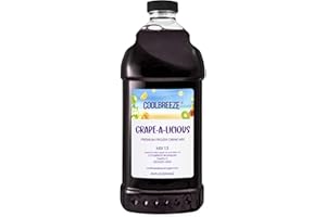 Coolbreeze Beverages Frozen Drink Machine Mix - Made with Real Fruit Juice - One 1/2 Gallon Bottle - Grape