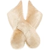 BABEYOND Women's Faux Fur Shawl Party Faux Fur Collar Fur Wraps for Winter Bridal Wedding Cover Up