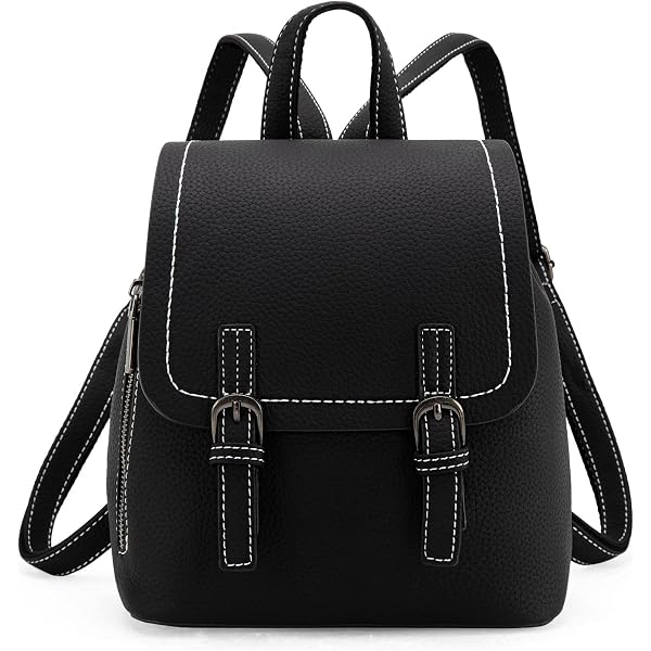 Amazon.com: JEN & CO. Brooks Black Backpack - Vegan Leather  display picture 1
