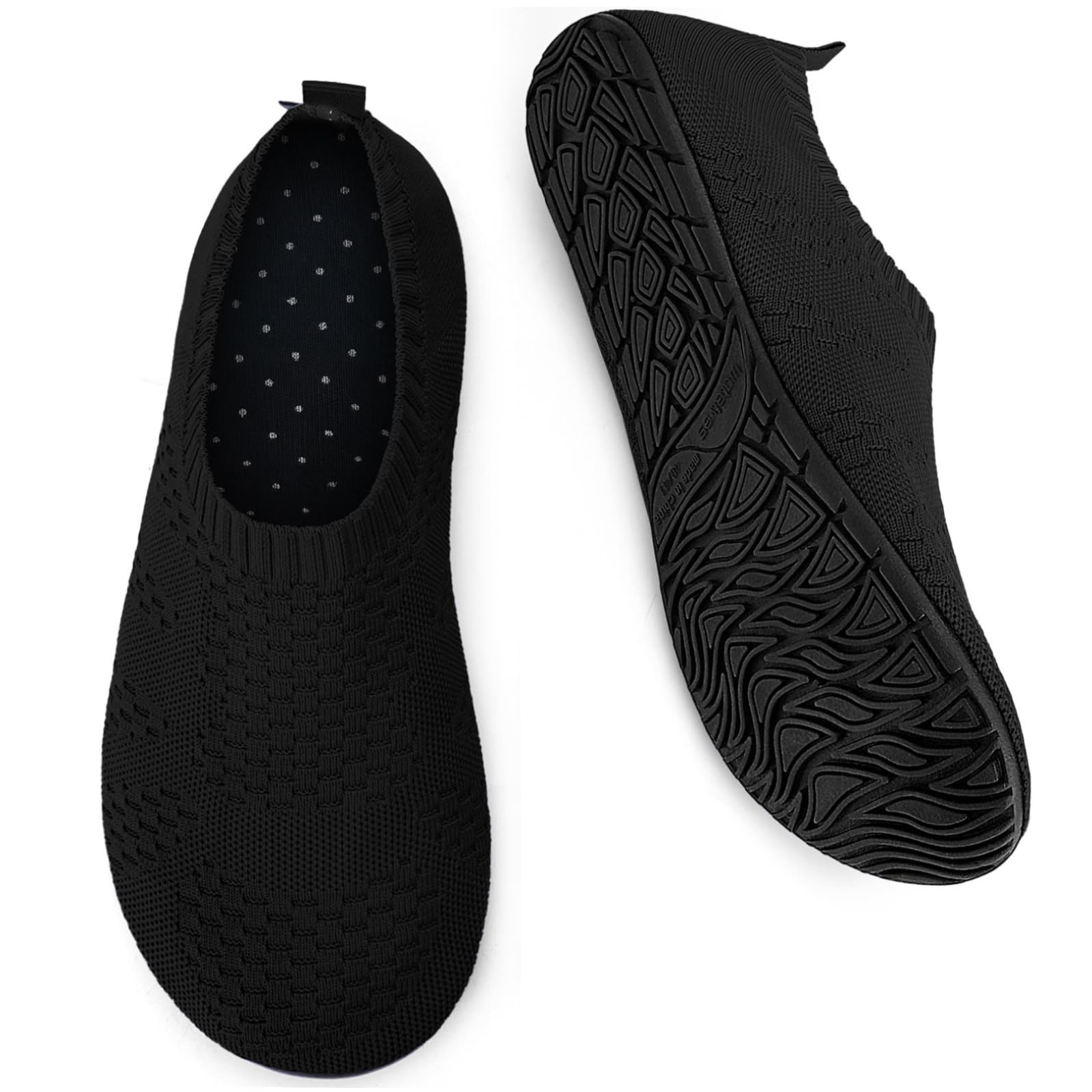 Photo 1 of **NEED TO BE CLEANED** WateLves Barefoot Water Shoes for Women Men Travel Slippers Socks House Shoes Quick-Dry Aqua Socks for Beach Swim Pilates Yoga Dancing Camping Must Haves (Black, 40/41)