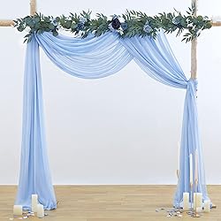 Wedding Arch Drapes Fabric 3 Panels Light Blue