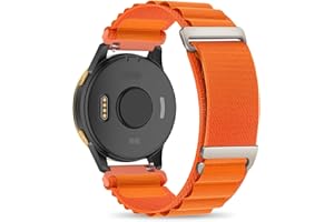 Koazon Alpine Loop Nylon 20mm Watch Band Compatible with Garmin Venu sq 2/Venu/Vivoactive 5/3 Music,Soft Breathable Adjustable with C-Hook Sports Strap for Forerunner 55/165/245 Music Men Women