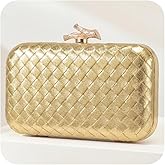 CHUNLI Clutch Purses for Women Evening/Wedding Chic Woven Bag Formal PU Leather Purse Designer Handbags for Women