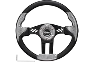 Roykaw Golf Cart Steering Wheel or Hub Adapter Compatible with Yamaha EZGO Club Car (Black Spokes 1)
