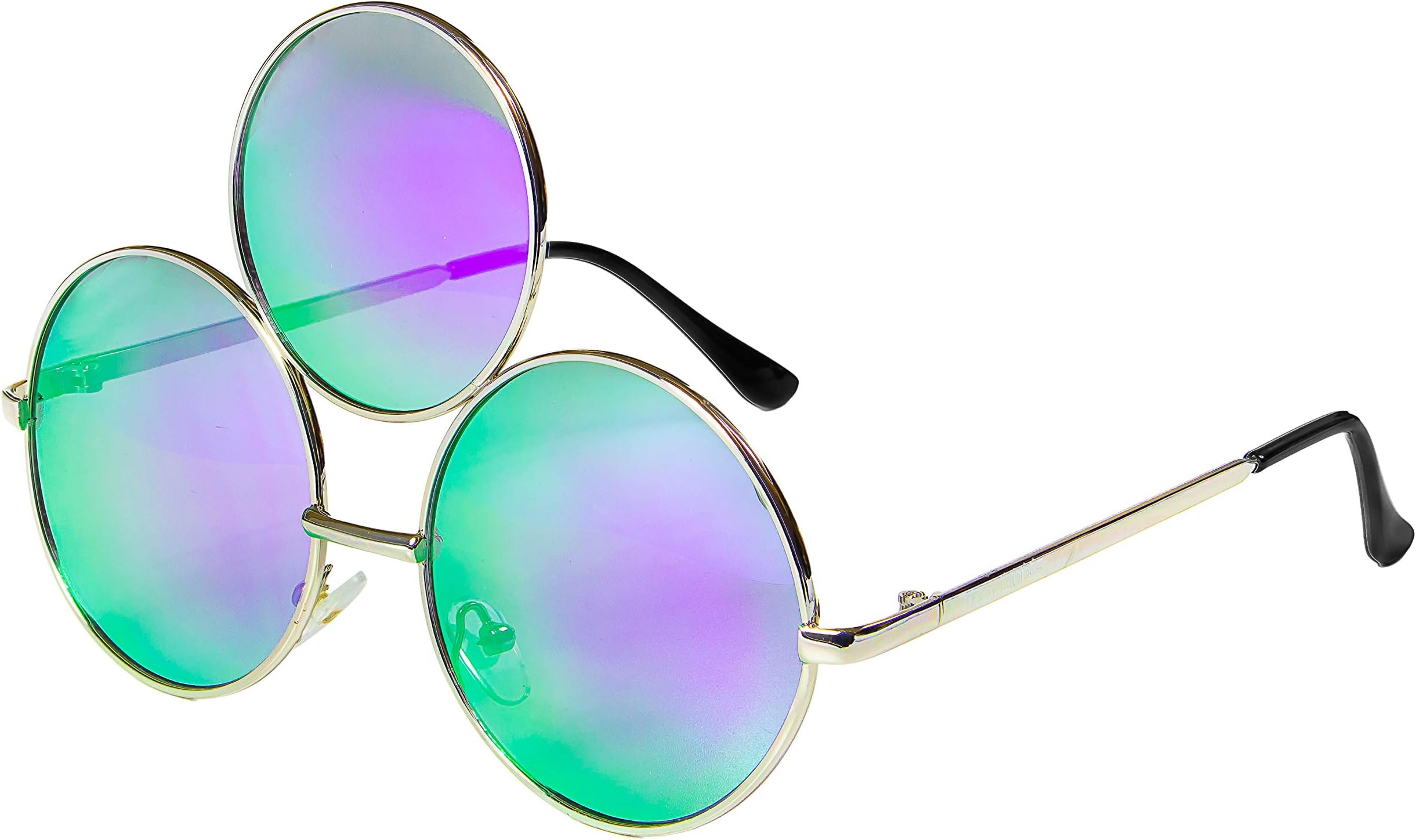 Trippy LightsThird Eye Sunglasses, Purple Reflective Lens