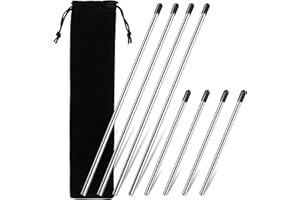 NIYANGLE 8pcs Stainless Steel Glass Holder Rods Dishwasher Insert Sticks Bottle Holder for Wine Glass Rack