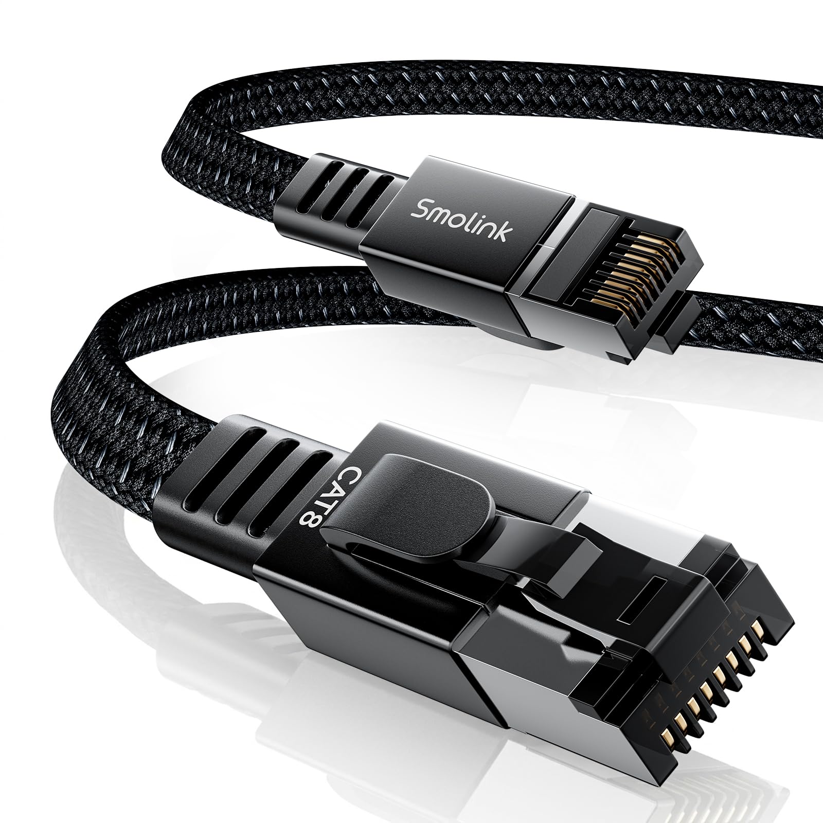 Smolink Cat 8 Ethernet Cable, 50ft 40Gbps 2000MHz RJ45 LAN Cable