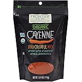 Frontier Co-op Chili Peppers Ground, Cayenne 35,000 HU, Certified Organic, Kosher, Non-irradiated | 6.14 oz Resealable Bag | 