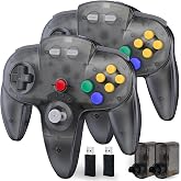 KIWITATA 2x N64 Wireless Controller for Switch Online Games/N64 System/PC | Dual 2.4GHz Wireless Receivers, Compatible with Nintendo 64/Switch/Switch 2/Windows PC 7,8,10,11/ Mac/Raspberry Pi