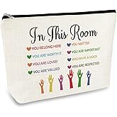 Inspirational Gifts for Family Positive Theme Makeup Bag for Women Encouragement Motivational Gift for Daughter Aunt Niece Sister Mom Cousin Grandma Christmas Birthday Gifts Travel Cosmetic Bag Pouch