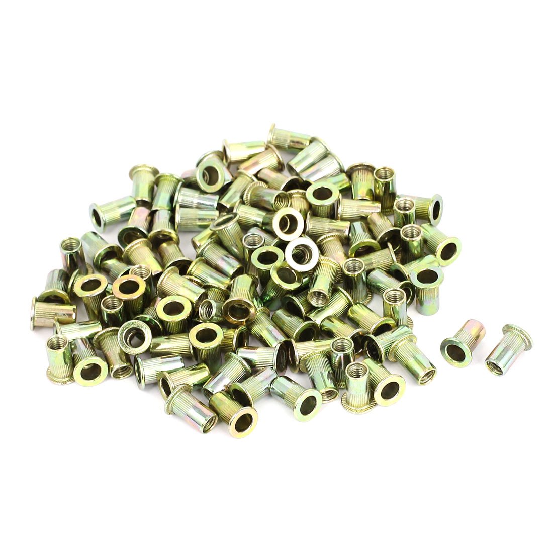 sourcing map 100 Pcs M5 Threaded Countersunk Head Knurled Blind Rivet Nuts Nutserts