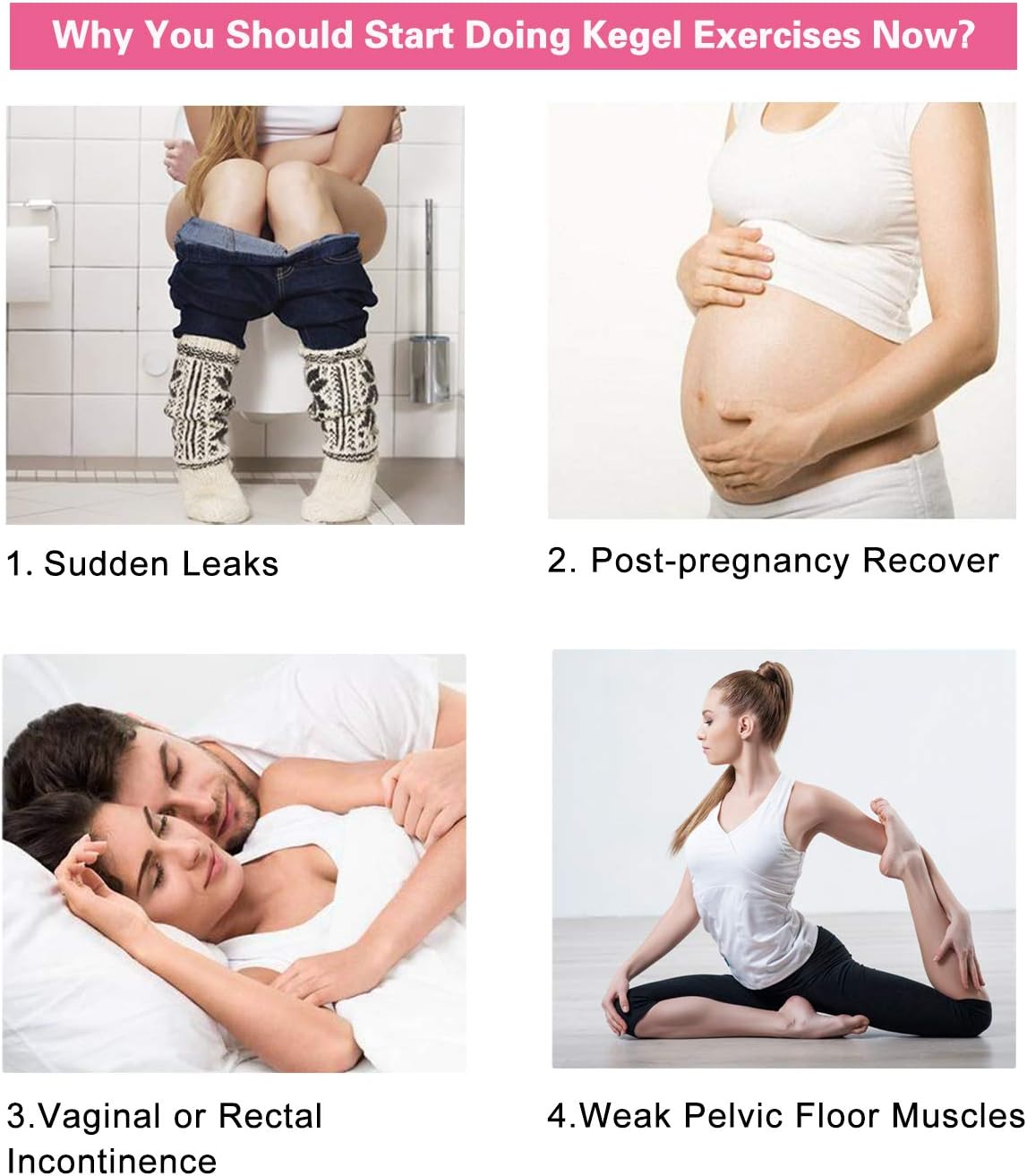 Kegel Exercise Weight Balls for Women - Adorime Ben Wa Balls for Tightening Doctor Recommended Bladder Control Device Pelvic Floor Exercises Kegel Balls Training System(4-Piece Set): Health & Personal Care