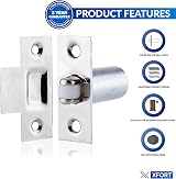 XFORT Adjustable Roller Catch Polished Chrome Ball Door Latch Cupboard Cabinet view 3