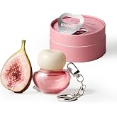 Whipped Vegan Hair Perfume for Women, Long-Lasting Anti-Frizz Gloss with Keratin &amp; Fig, Woody Juicy Scent, Gift &amp; Keychain Set, 0.5 fl oz