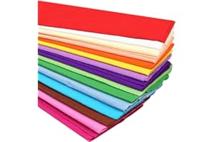 15Pcs Crepe Paper Sheets 20x39 Inch, 15 Color DIY for Flower Making & Wrapping