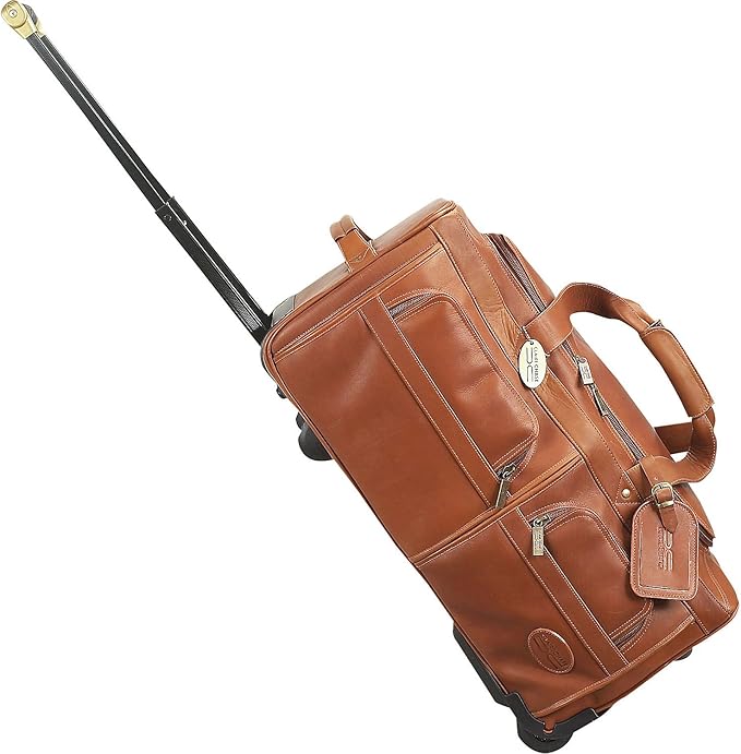 leather rolling duffel bags