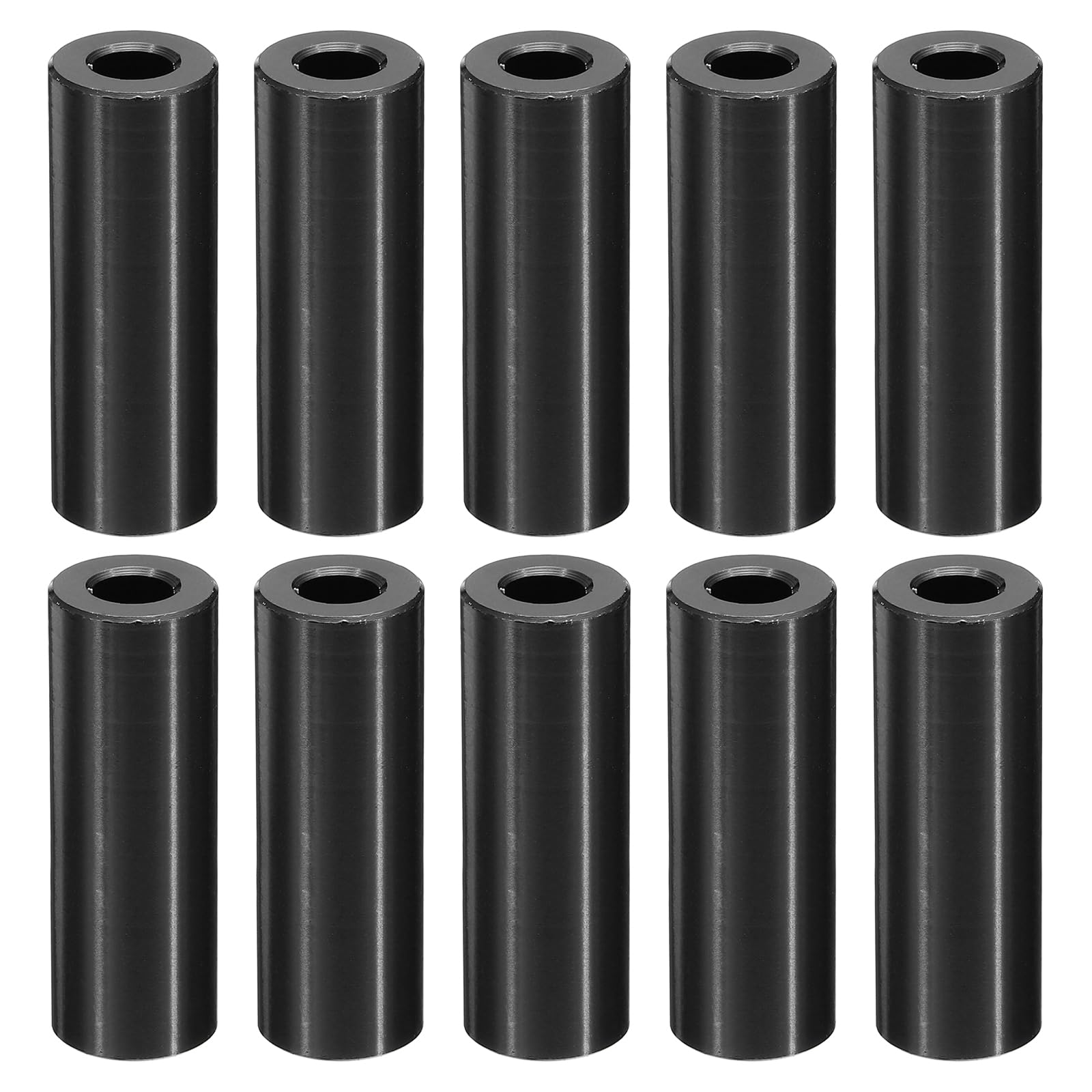 PATIKIL M6 Aluminum Spacers, 10 Pcs Metal Spacer Aluminum M6 x 1/2" OD x 1-1/2" L Aluminum Spacer Screw Standoff Round for 1/4" or M6 Screw Bolts
