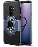 S9+ Plus Case, Galaxy S9 Plus Case, Dairnim Ring Stand Dual Layer TPU Bumper Anti-Scratch Shockproof Support Magnetic Car Mount Holder Case Compatible with Samsung Galaxy S9 Plus 6.2", Navy Blue