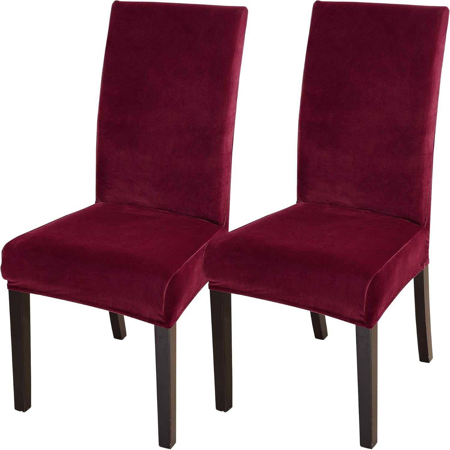 Amazon.com: SearchI Velvet Dining Room Chair Covers Set of 2, Fit