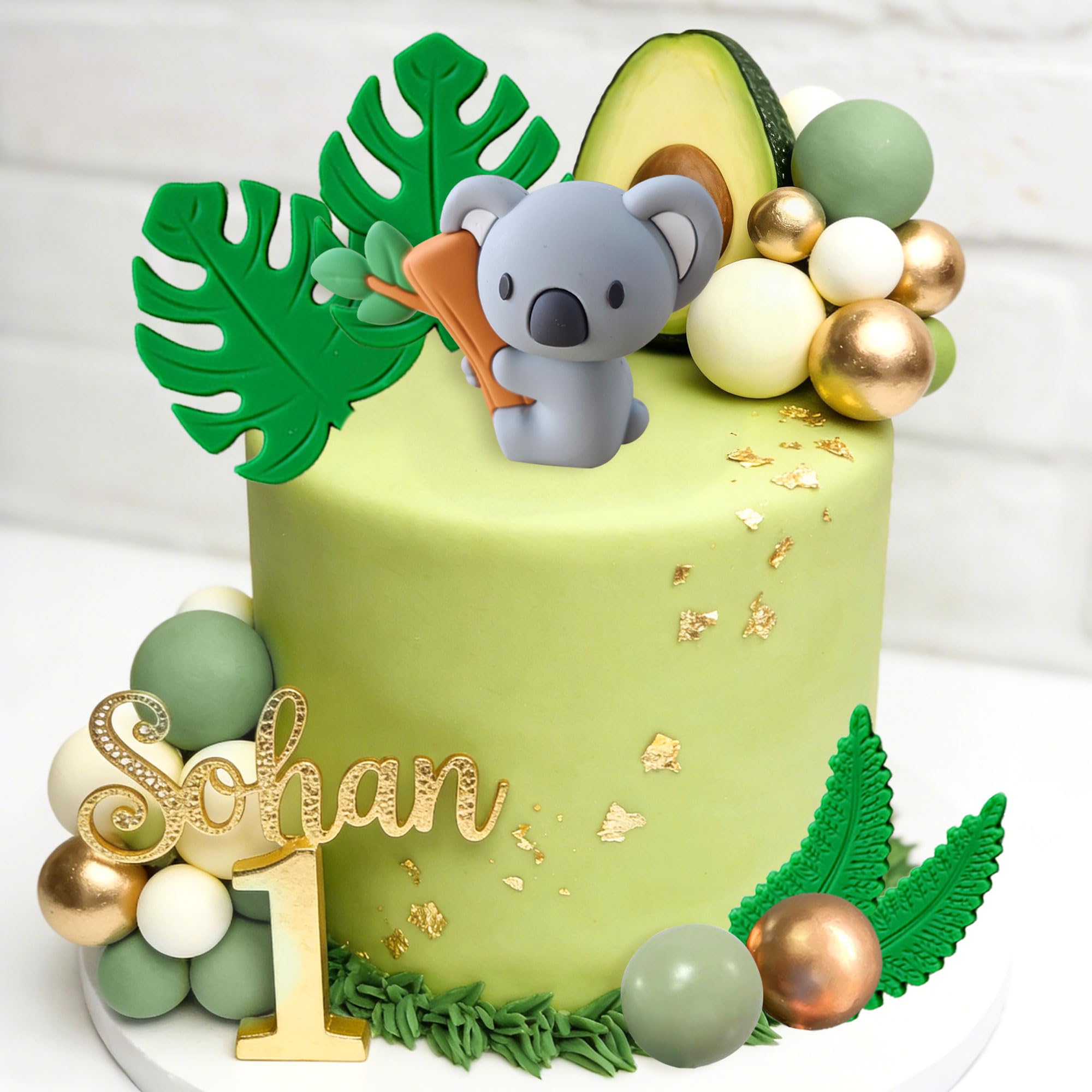 Koala Cake Topper Safari Animals Cake Decoration Baby Shower Decoration Wild One Two Wild Jungle Safari Animals Party Supplies