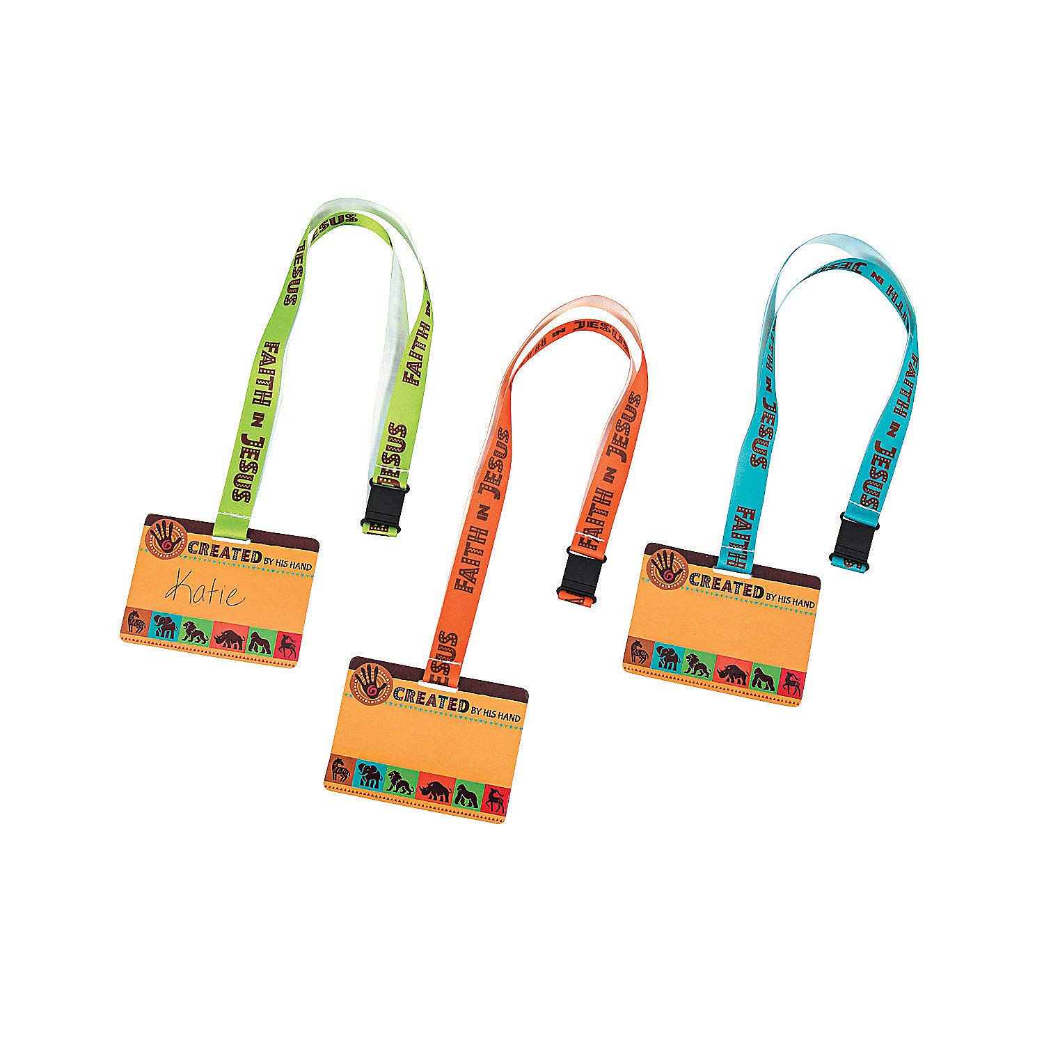 Photo 1 of Fun Express African Safari Vbs Lanyard - Jewelry - Necklaces - Badge Holders - VBS Vacation Bible School Supplies/Decor - 12 Pieces