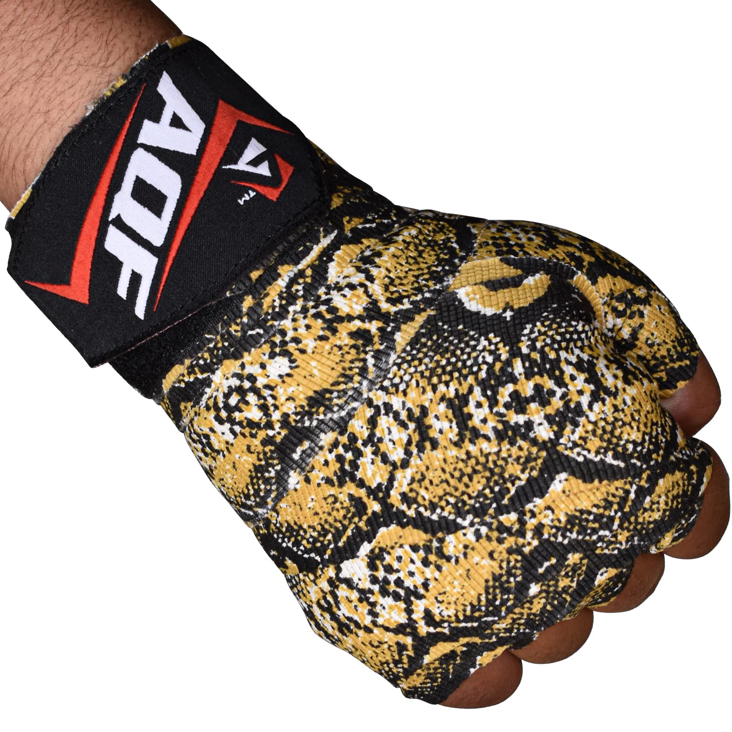 AQF Boxing Wraps Inner Gloves - 4m Elasticated Thumb Loop Punching Hand Wraps - Muay Thai Hand Training Protection Mitts for Boxing, MMA Kickboxing Martial Arts, Sports - Men & Women