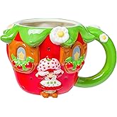 Silver Buffalo Strawberry Shortcake Vintage Cake Ceramic 3D Sculpted Mug, 20 Ounces