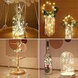 HXWEIYE 6 Pack Fairy Lights Battery Operated Warm White 7ft 20LED Silver Wire view 5