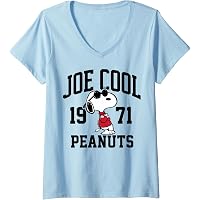 Amazon.com: Womens Peanuts - Snoopy Joe Cool 1971 V-Neck T-Shirt