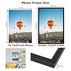 JCJMY 15x22 Picture Frame Set of 6 Black for Wall